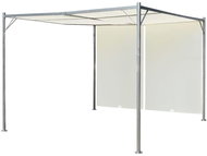 Pergola with Adjustable Roof Creamy White Steel 3 x 3m - Pergola