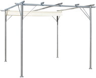 Pergola with Retractable Roof Creamy White 3 x 3m Steel - Pergola
