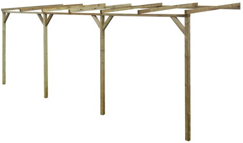 Garden Pergola on the Wall 2 x 6 x 2.2cm Wood - Pergola - Main image