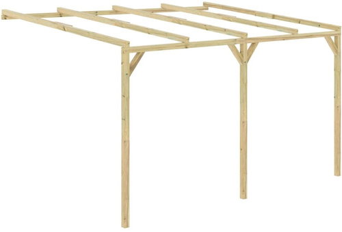 Garden Pergola to the Wall 4 x 3 x 2.1cm Wood - Pergola - Main image