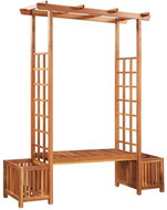 Garden Pergola with a Bench and a Box of Massive Acacia - Pergola