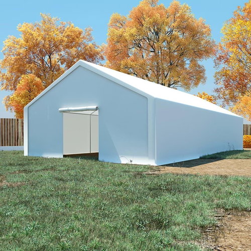Storage Tent PE 6 x 12m White - Garden Gazebo - Main image
