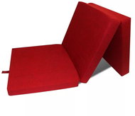 Three-piece folding foam mattress 190x70x9 cm red - Mattress