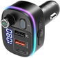 Blitzwolf BW-BC2 Bluetooth FM Transmitter autonabíječka, 2x USB / USB-C, PD QC, černá - FM Transmitter