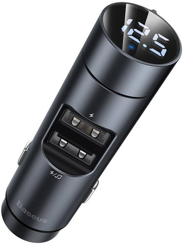 Baseus Energy Column Bluetooth FM Transmitter autonabíječka 2x USB QC3.0 3.1A, sivá - FM Transmitter - Main image