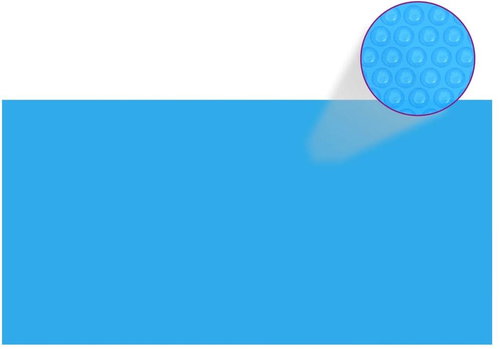 Rectangular pool cover 732 x 366 cm blue PE - Solar Blanket - Main image