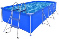 Swimming Pool with Ladder 394 x 207 x 80cm Steel - Pool