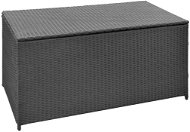 Záhradný úložný box čierny 120 × 50 × 60 cm polyratan - Záhradný úložný box