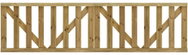 Garden 2-leaf slatted gate impregnated pine 150x80 cm - Gate