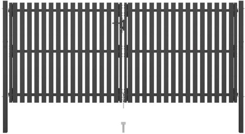 Zahradní brána ocel 4×2 m antracitová - Brána - Main image
