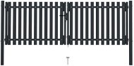 Dvojitá plotová branka ocelová 306×125 cm antracitová - Brána