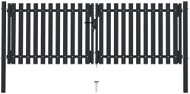 Dvoukřídlá plotová branka ocelová 306×150 cm antracitová - Brána