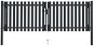 Dvoukřídlá plotová branka ocelová 306×175 cm antracitová - Brána