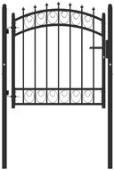 Garden gate with spikes steel 100×100 cm black - Fence Gate