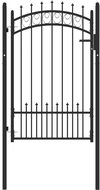 Fence gate with spikes steel 100×150 cm black - Fence Gate