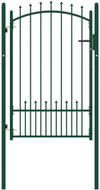 Fence gate with spikes steel 100×150 cm green - Fence Gate