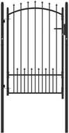 Fence gate with spikes steel 100×150 cm black - Fence Gate