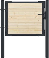 Plotová branka ocel a smrkové dřevo 107×125 cm - Branka k plotu