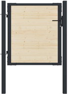 Plotová branka ocel a smrkové dřevo 107×150 cm - Branka k plotu