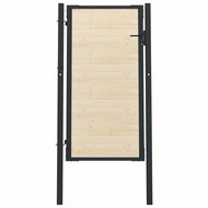 Plotová branka ocel a smrkové dřevo 107×225 cm - Branka k plotu