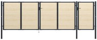 Plotová branka ocel a smrkové dřevo 513×200 cm - Brána