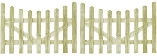 Garden 2-leaf gate impregnated pine 150×100 cm - Gate - Main image