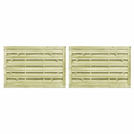 Garden 2-leaf gate impregnated pine 150x100 cm green - Fence Gate