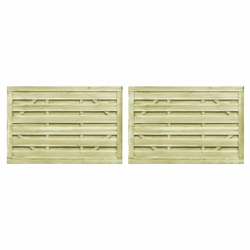 Garden 2-leaf gate impregnated pine 150x100 cm green - Fence Gate - Main image