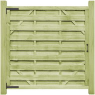 Garden 2-leaf gate impregnated pine 150x150 cm green - Fence Gate