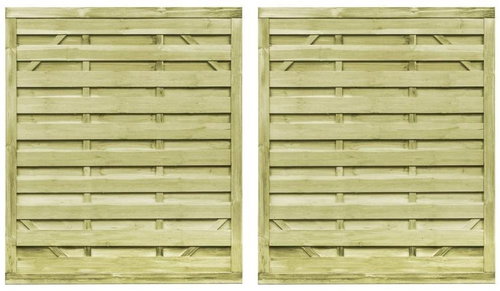 Garden 2-leaf gate impregnated pine 150x175 cm green - Fence Gate - Main image