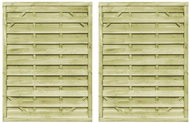 Garden 2-leaf gate impregnated pine 150x200 cm green - Fence Gate