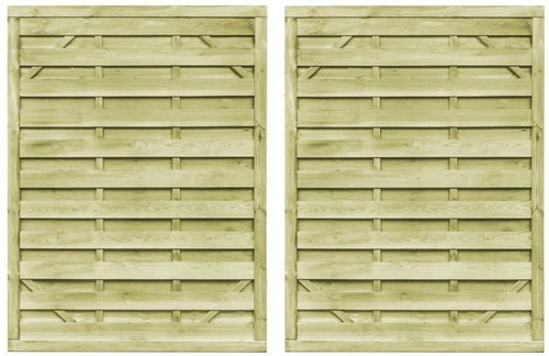Garden 2-leaf gate impregnated pine 150x200 cm green - Fence Gate - Main image