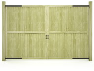 Zahradní brána 2křídlá impregnovaná borovice 300×195 cm - Brána