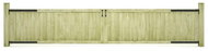 Garden gate 2-leaf impregnated pine 400×75 cm - Gate