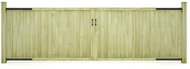 Garden gate 2-leaf impregnated pine 400×125 cm - Gate