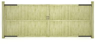 Zahradní brána 2křídlá impregnovaná borovice 400×150 cm - Brána