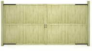 Zahradní brána 2křídlá impregnovaná borovice 400×200 cm - Brána