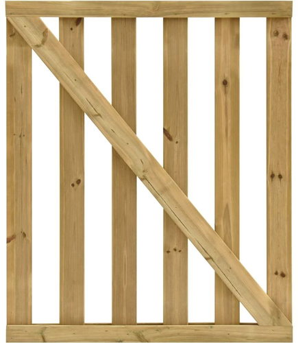 Garden slat gate impregnated pine 100×120 cm - Fence Gate - Main image