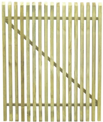 Slatted garden gate impregnated pine 100×125 cm - Fence Gate - Main image