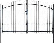 Dvoukřídlá plotová brána s hroty nahoře 300×225 cm - Brána