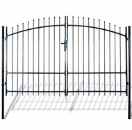 Dvoukřídlá plotová brána s hroty nahoře 300×248 cm - Brána