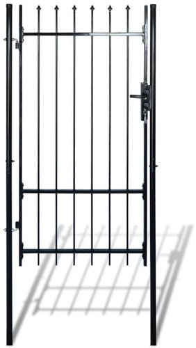 Single leaf fence gate with spikes on top 100×198 cm - Fence Gate - Main image