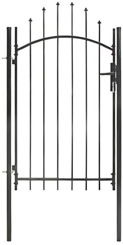 Garden gate steel 1×2,25 m black - Fence Gate - Main image