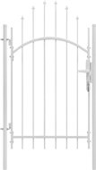 Garden gate steel 1×2,45 m white - Fence Gate