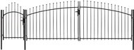 Zahradní brána ocel 1,5×5 m černá - Brána