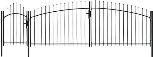 Zahradní brána ocel 1,5×5 m černá - Brána - Main image