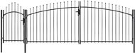 Zahradní brána ocel 1,75×5 m černá - Brána