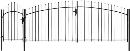 Zahradní brána ocel 1,75×5 m černá - Brána - Main image