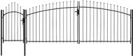 Zahradní brána ocel 2×5 m černá - Brána