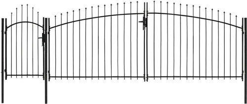 Zahradní brána ocel 2×5 m černá - Brána - Main image